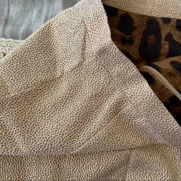 Dolce & Gabbana Matte Gold Cloque Knit Pencil Skirt